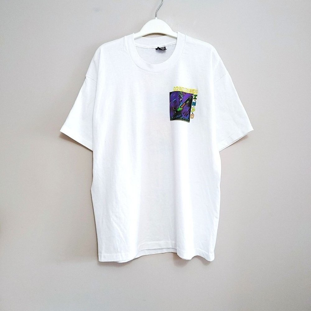Vintage Vermeer Hammerhead Graphic  Tee Single Stitch White T Shirt XL
